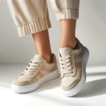 DALL·E 2024-06-07 09.11.58 - A pair of stylish casual women's sneakers. The shoes should have a trendy and relaxed design, suitable for everyday wear. They should be in neutral co