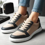 DALL·E 2024-06-07 09.13.48 - A pair of stylish casual women's office sneakers. The shoes should have a sophisticated yet relaxed design, suitable for an office environment. They s